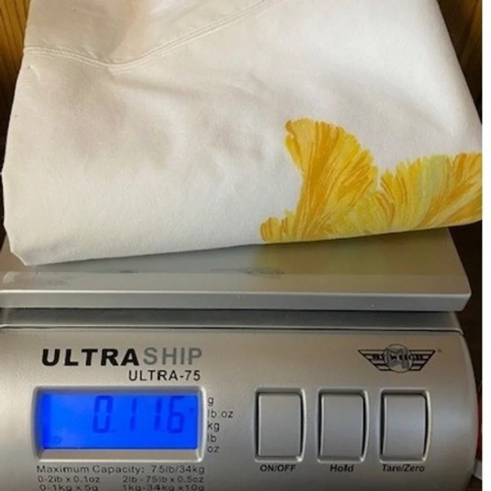 Yves Delorme AVRIL Yellow Parrot Tulip White Cotton Pillow Sham 28